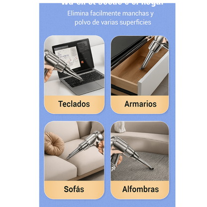 Aspiradora portátil inalámbrica para coche, 95000 PA, potente succión, soplador de mano para coche y hogar.